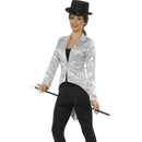 Costumes Australia Sequin Tailcoat Jacket Ladies Adult Silver_1