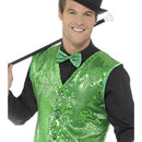 Costumes Australia Sequin Waistcoat Adult Green_1