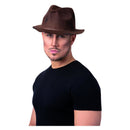 Costumes Australia Serial Killer Worn-Look Trilby Hat Brown Adult_1