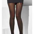 Costumes Australia Sheer Tights Black Vertical Stripes_1