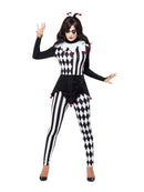 Costumes Australia Sinister Female Jester Costume Adult Black_4