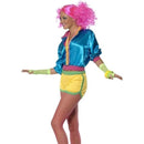 Costumes Australia Skater Girl Costume Adult Blue Yellow with Green_3