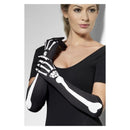 Costumes Australia Size Chart Skeleton Gloves Long Black 46cm