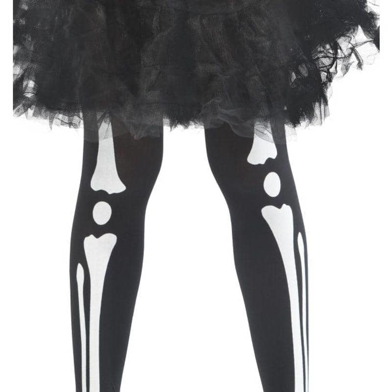 Costumes Australia Skeleton Tights Child Black_1