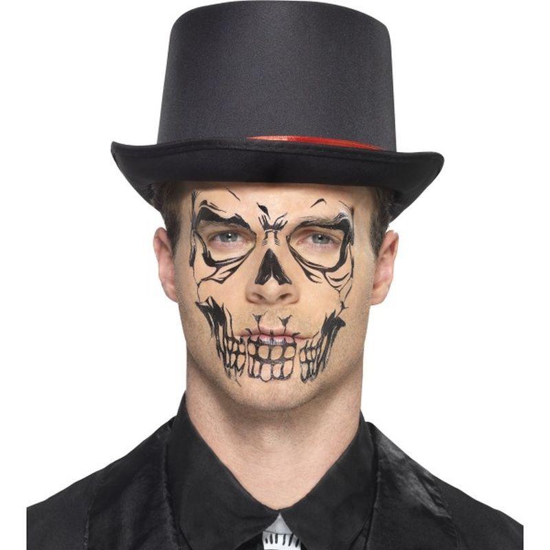 Costumes Australia Skull Face Tattoo Transfer Adult Black_1
