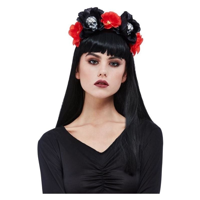Costumes Australia Skull Roses Headband_1