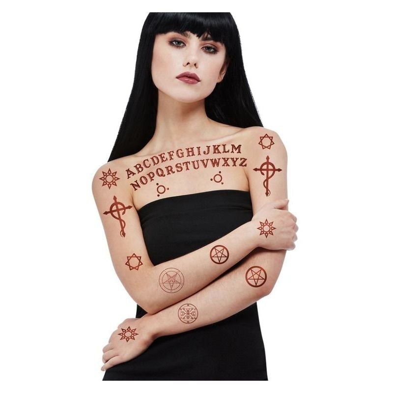 Costumes Australia Smiffys Makeup FX Satanic Tattoo Transfers_1