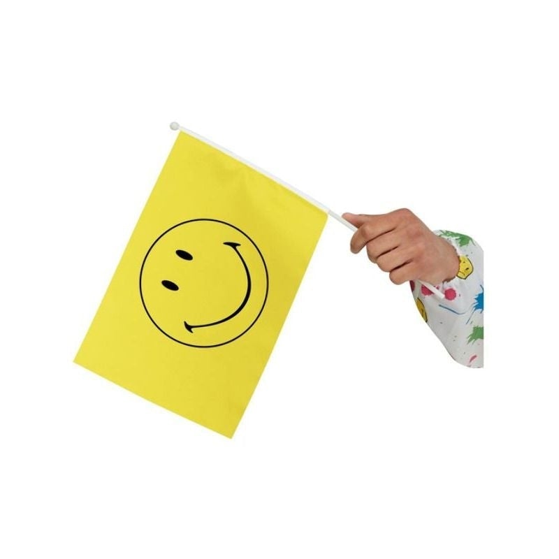 Costumes Australia Smiley Small Handheld Flags Yellow_1
