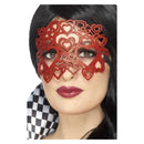 Costumes Australia Size Chart Soft Felt Glitter Eyemask Adult Red