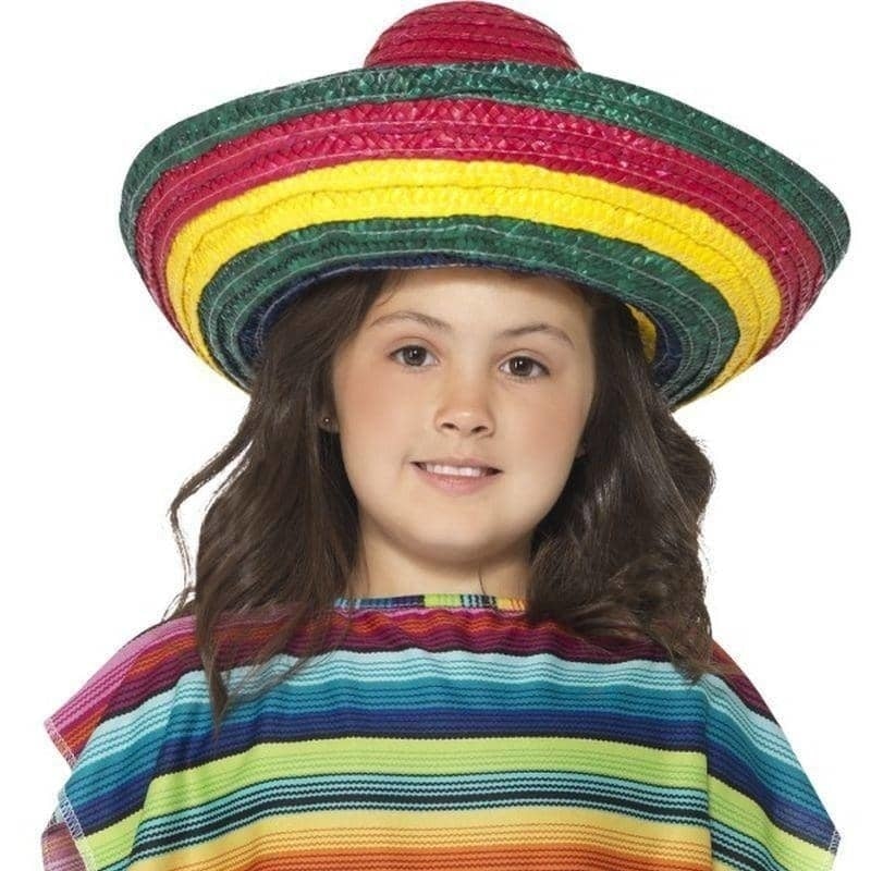 Costumes Australia Sombrero Hat Kids Multi Coloured_1
