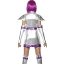 Costumes Australia Space Cadet Costume Fever Adult Silver Purple Dress Belt Arm Boot Cuffs_2