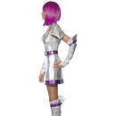 Costumes Australia Space Cadet Costume Fever Adult Silver Purple Dress Belt Arm Boot Cuffs_4