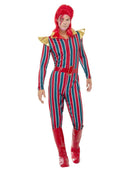 Costumes Australia Space Superstar Bowie Costume Adult Red Blue Jumpsuit_3
