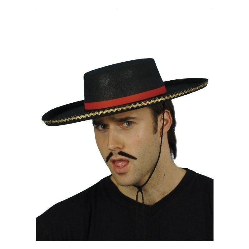 Costumes Australia Size Chart Spanish Hat Adult Black With Cord