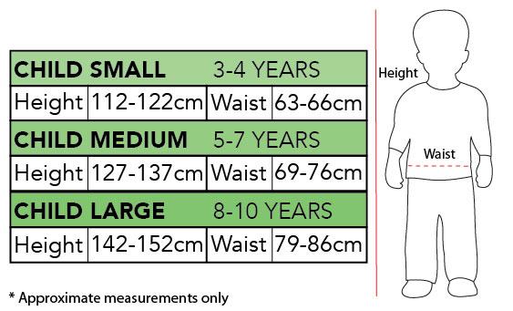 Costumes Australia Size Chart Spiderman Adaptive Costume Child