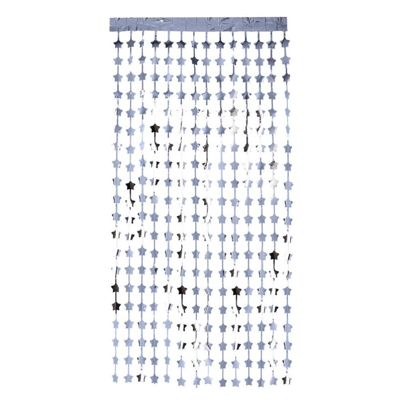 Costumes Australia Star Foil Curtain Backdrop Silver Adult_1