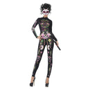 Costumes Australia Sugar Skull Cat Costume Black Adult_1