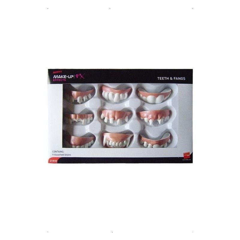 Costumes Australia Size Chart Teeth and Fangs Assorted Styles Adult White
