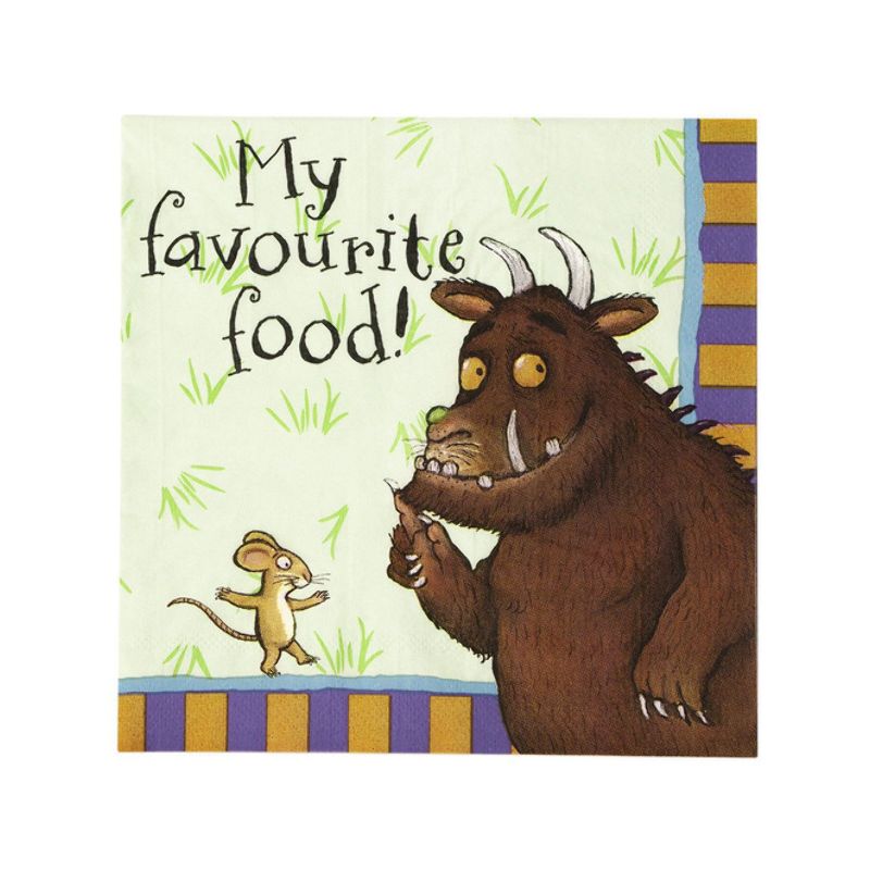 Costumes Australia The Gruffalo Tableware Party Napkins x16 Child Brown Green Purple Multi Orange_1