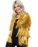 Costumes Australia Tinsel Festival Jacket Fever Adult Gold_1