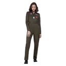 Costumes Australia Top Gun Ladies Costume Khaki_1
