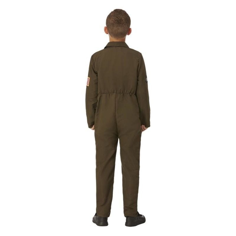 Costumes Australia Top Gun Maverick Childs Aviator Costume Green Jumpsuit_2