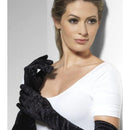 Costumes Australia Velveteen Gloves Adult Black_1