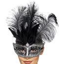 Costumes Australia Venetian Colombina Eyemask Adult Grey_1
