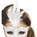 Costumes Australia Venetian Glitter Eyemask Adult Silver_1