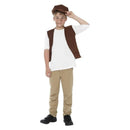 Costumes Australia Victorian Urchin Set Kids Brown Wasitcoat Cap_2