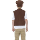 Costumes Australia Victorian Urchin Set Kids Brown Wasitcoat Cap_3