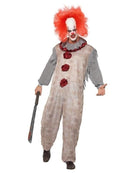 Costumes Australia Vintage Clown Costume Adult Grey Red_1
