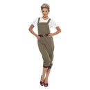 Costumes Australia WW2 Land Girl Costume Adult Khaki_3