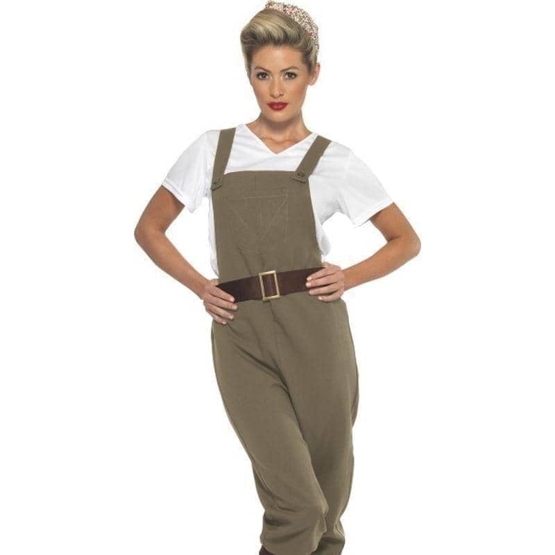Costumes Australia WW2 Land Girl Costume Adult Khaki_1