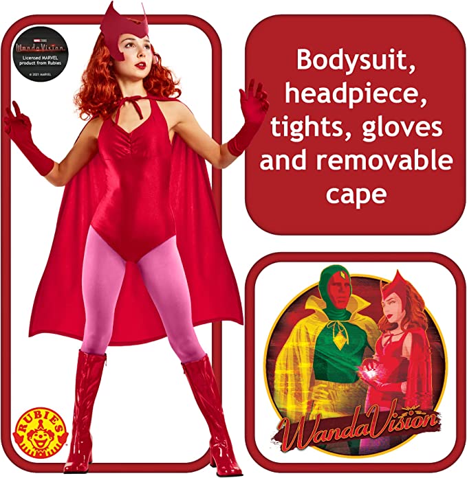 Costumes Australia Wanda Costume Scarlet Witch Classic WandaVision Red Dress_5