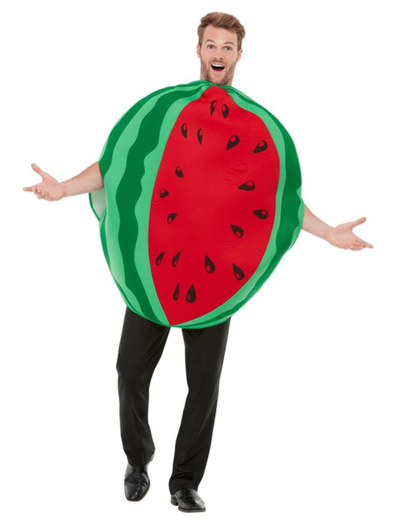 Costumes Australia Watermelon Costume Adult Red Green Sliced Tabard_2