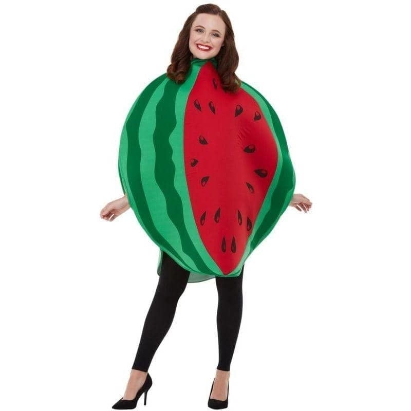 Costumes Australia Watermelon Costume Adult Red Green Sliced Tabard_1