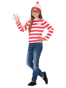 Costumes Australia Wheres Wally? Instant Kit Kids Red White_5