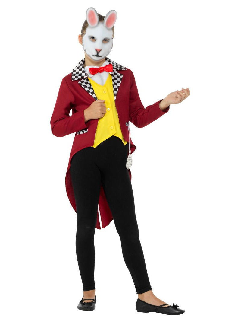 Costumes Australia White Rabbit Costume Kids Red Jacket Mask_4