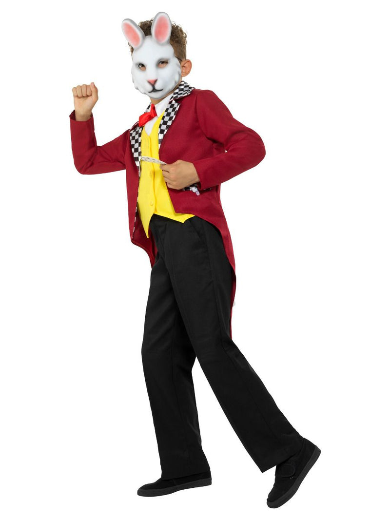 Costumes Australia White Rabbit Costume Kids Red Jacket Mask_5