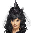 Costumes Australia Witch Hat Mini Adult Black Costume Accessory Headband Feathers Netting_1
