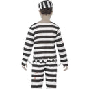 Costumes Australia Zombie Convict Costume Kids White Black Striped_2