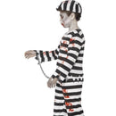 Costumes Australia Zombie Convict Costume Kids White Black Striped_3