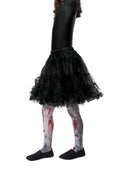 Costumes Australia Zombie Dirt Tights Child Grey Blood Splatter Age 6-12_1