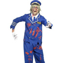 Costumes Australia Zombie Pilot Captain Costume Adult Blue White_1
