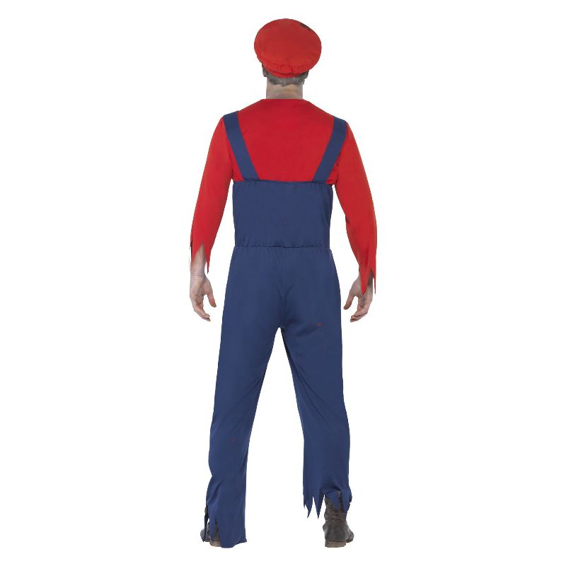 Costumes Australia Zombie Plumber Costume Red & Blue Adult_2