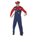 Costumes Australia Zombie Plumber Costume Red & Blue Adult_1