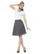 Polka Dot Black Skirt 50s Adults