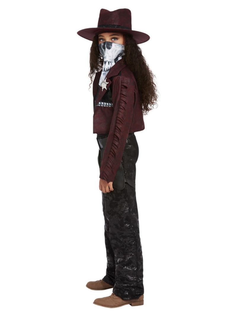 Dark Spirit Western Cowgirl Kids Costume Burgundy