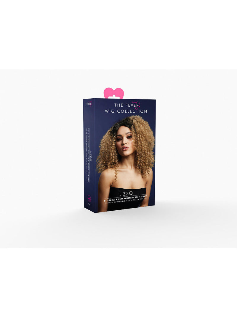Lizzo Wig Caramel Big Curls Short Centre Parting 40cm
